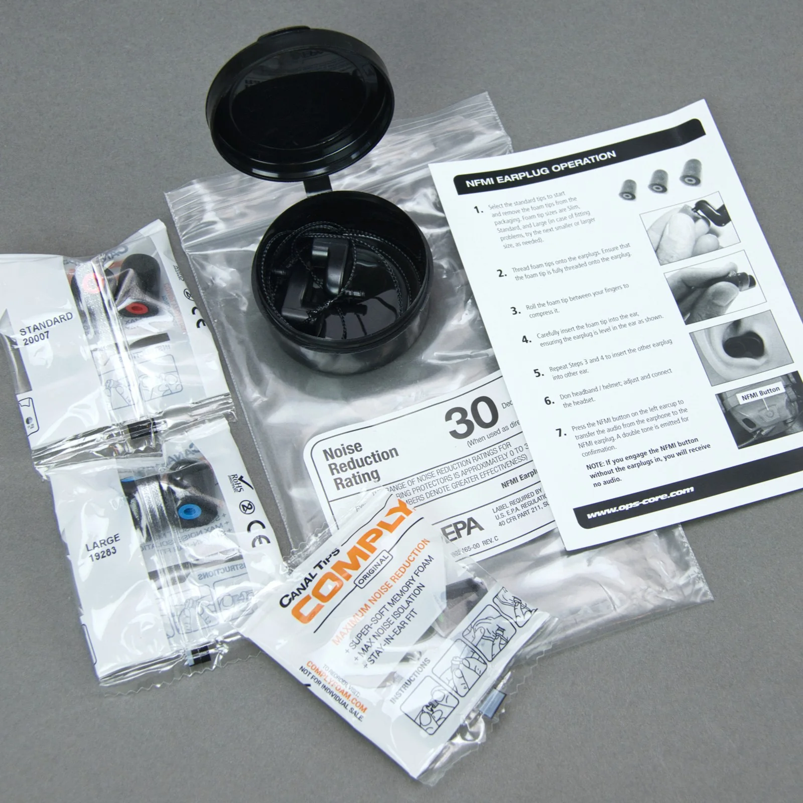 NFMI Earplugs by Ops-Core | Case & All Tip Sizes Included | Comfortable Hearing Protection - Image 13