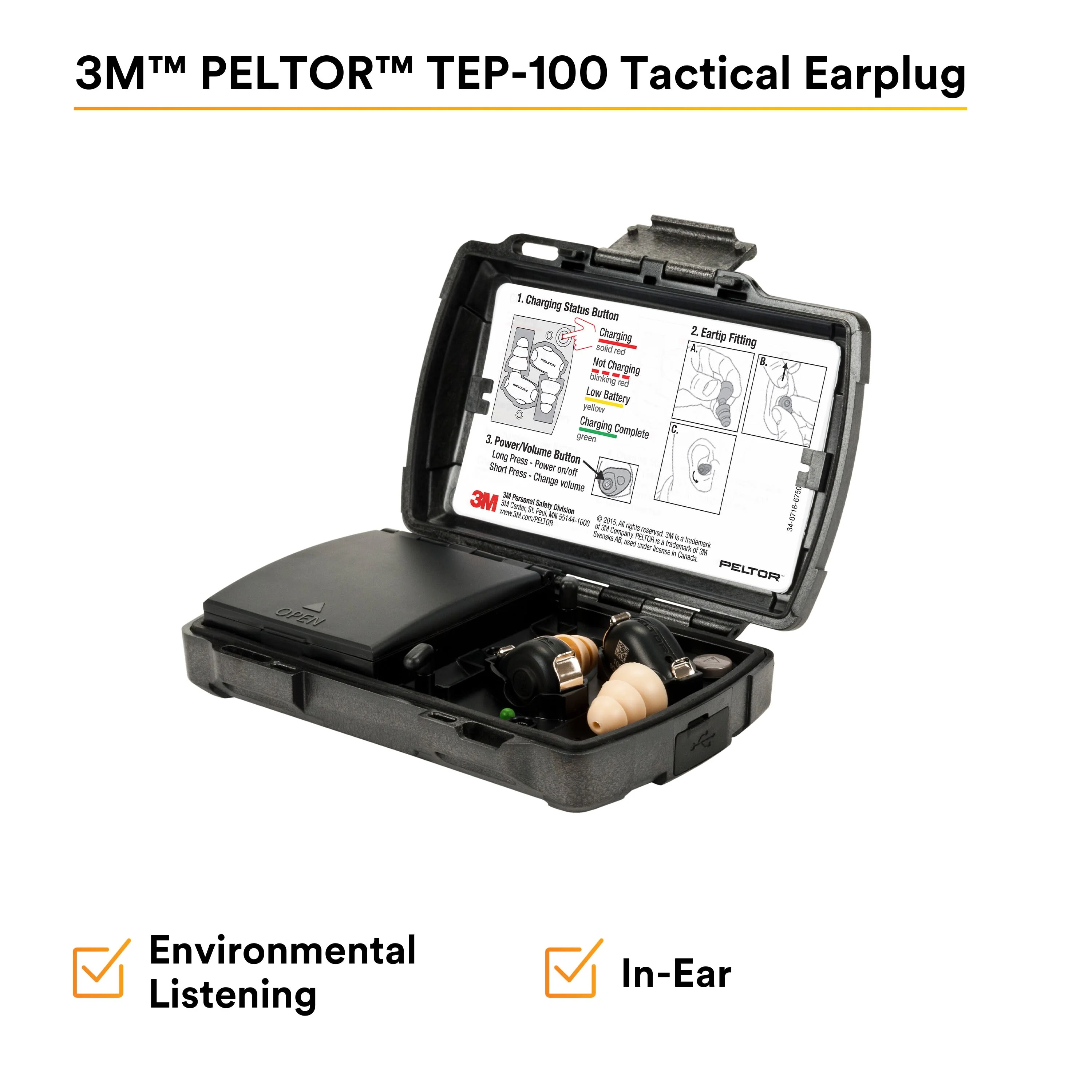 Peltor TEP-100 | Peltor Hearing Protection Tactical Earbuds - Image 11